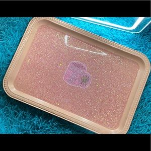 Custom made rolling tray. Metal tray. Pink (grind on me) rolling tray.